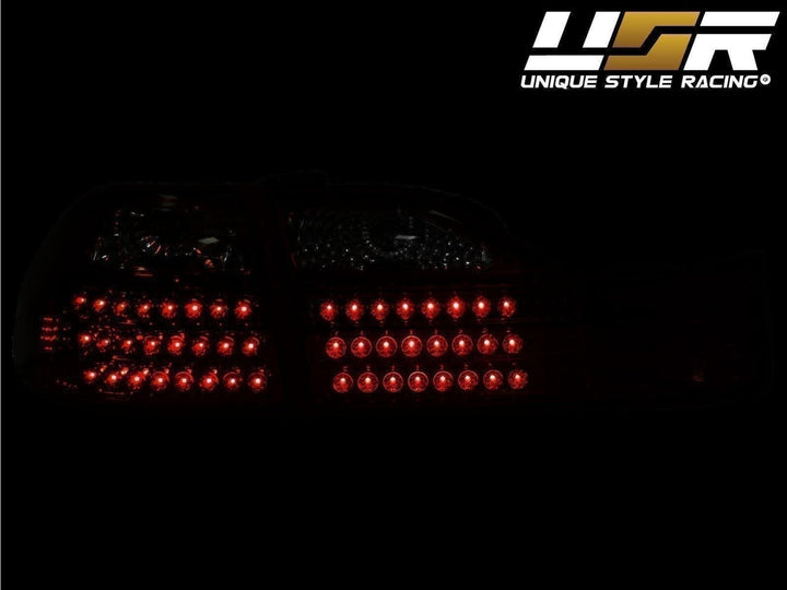 1998 - 2000 Honda Accord 4 Door Sedan JDM Style Red/Clear LED Tail Lights