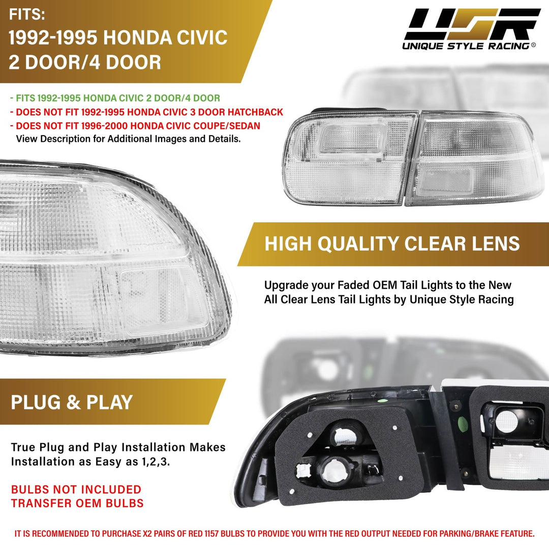 1992-1995 Honda Civic 2D Coupe / 4D Sedan JDM EG Style All 1992-1995 Honda Civic 2D Coupe / 4D Sedan JDM EG Style All