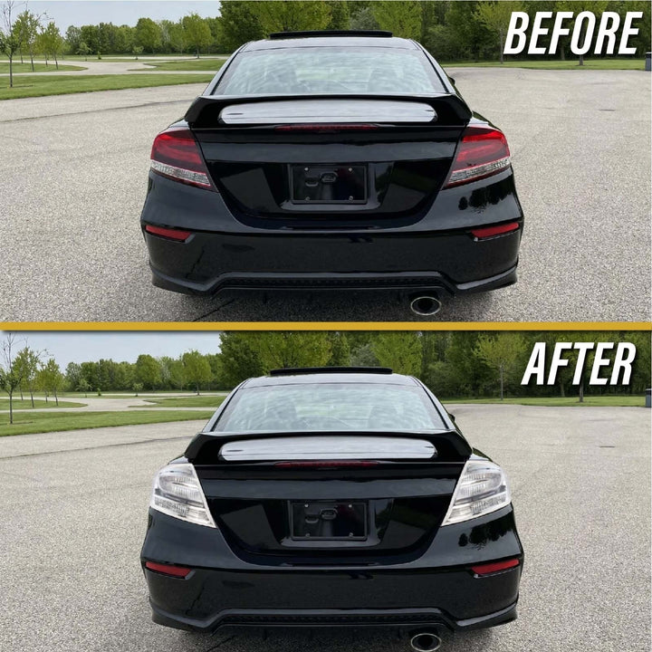 2014 - 2015 Honda Civic 2 Door Coupe & SI All Clear Lens Tail Lights