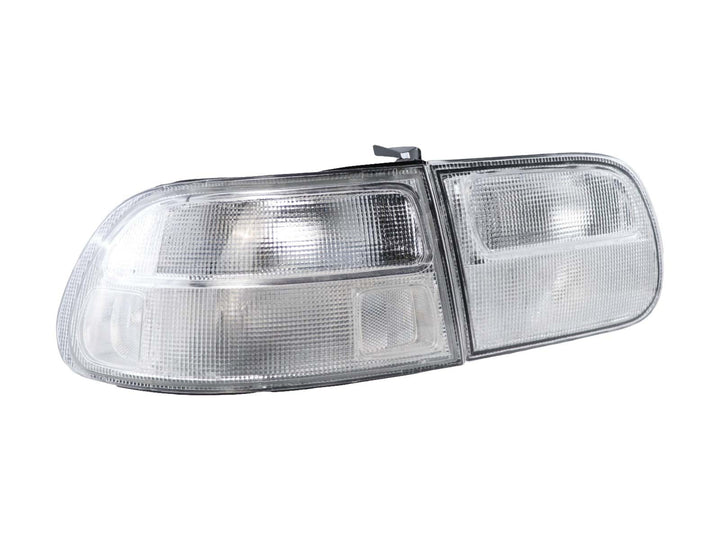 1992 - 1995 Honda Civic 3D Hatch EG SiR JDM Style All Clear Lens 4 Piece Tail Light