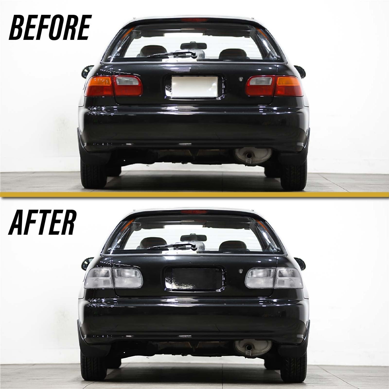 1992-1995 Honda Civic 3D Hatchback EG SiR JDM Style All Clear Lens