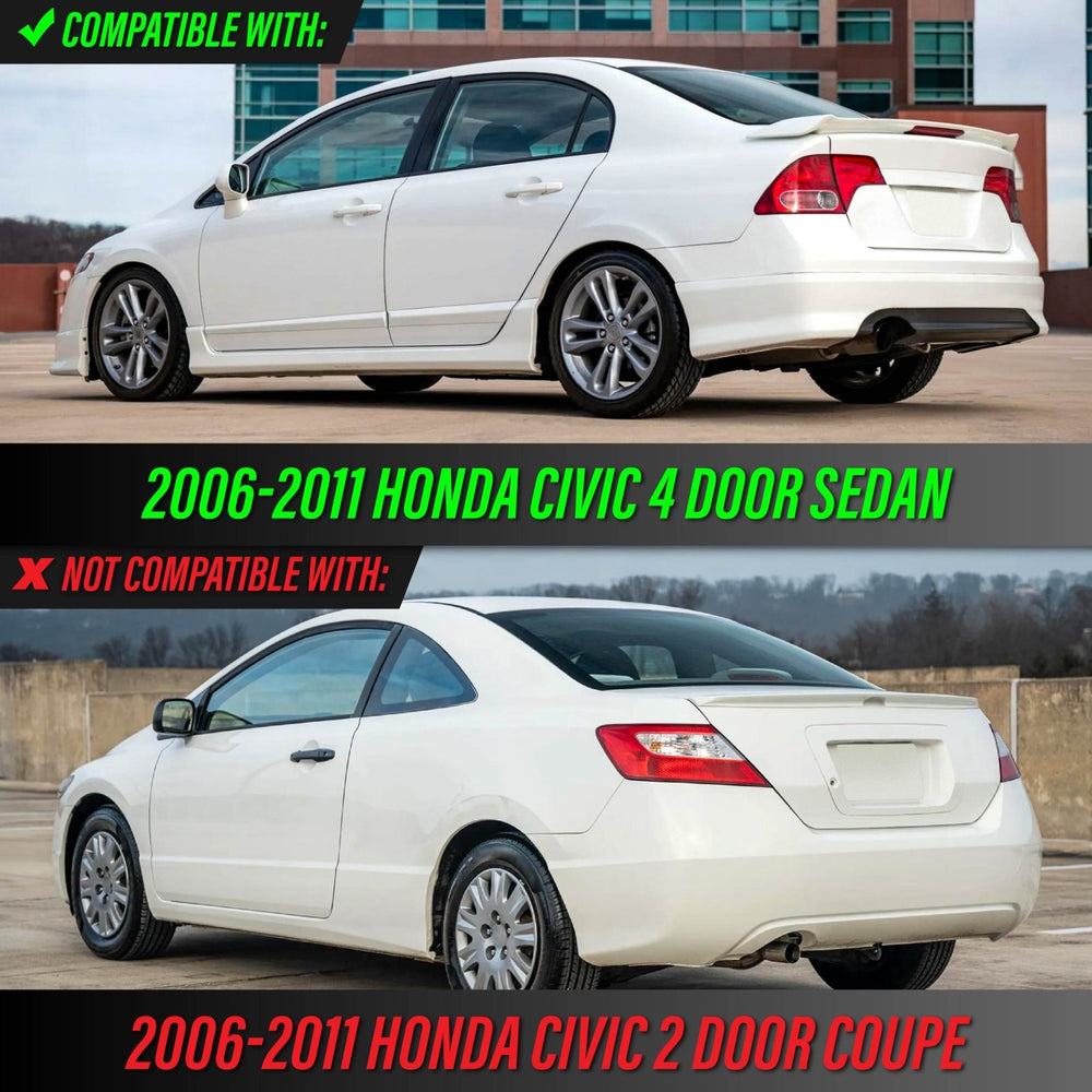 2006 - 2011 Honda Civic 4D Sedan Euro Spec 4PC All Clear Tail Lights

#light-source_incandescent