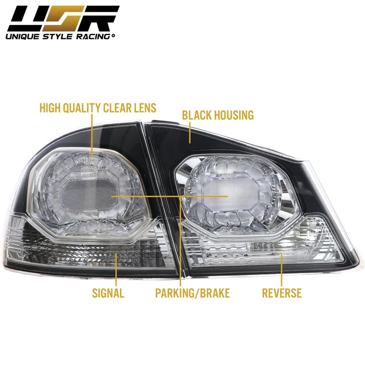 2006 - 2011 Honda Civic 4D Sedan BLACKLINE JDM Spec TypeR Euro Conversion Tail Light