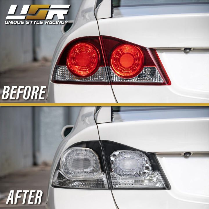2006 - 2011 Honda Civic 4D Sedan BLACKLINE JDM Spec TypeR Euro Conversion Tail Light