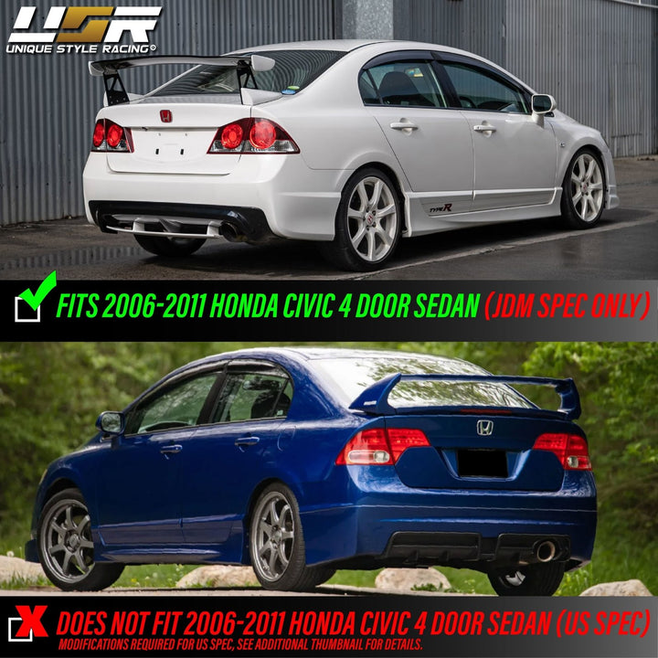 2006 - 2011 Honda Civic 4D Sedan BLACKLINE JDM Spec TypeR Euro Conversion Tail Light