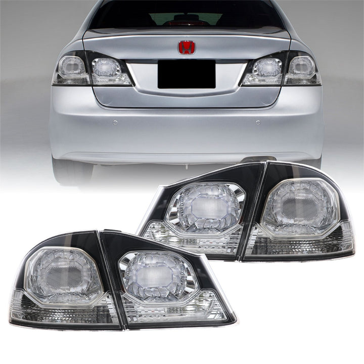 2006 - 2011 Honda Civic 4D Sedan BLACKLINE JDM Spec TypeR Euro Conversion Tail Light