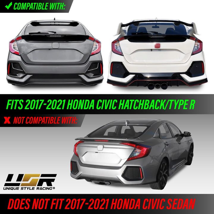 2017 - 2021 Civic FK Hatchback 10th Gen JDM All Clear 4PCS Tail Light