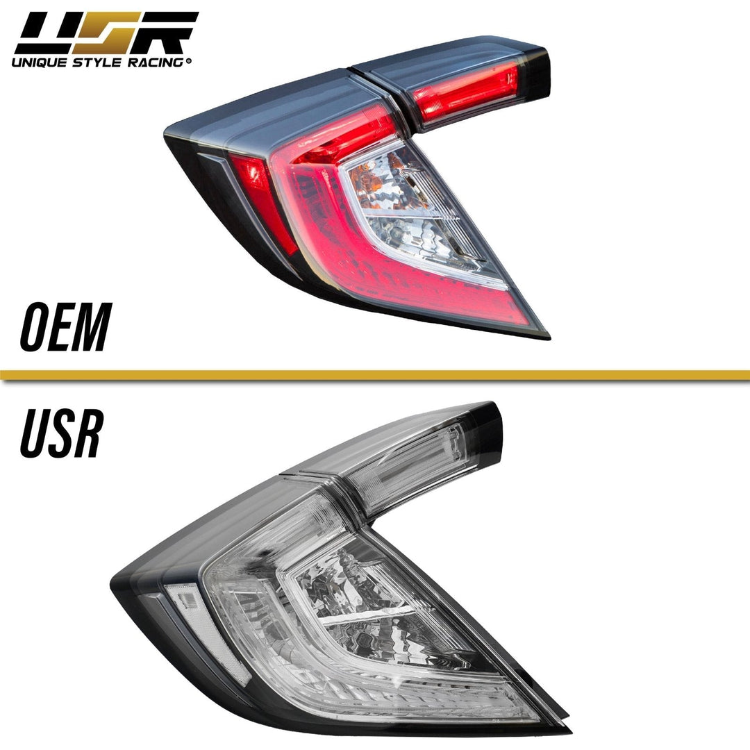 2017 - 2021 Civic FK Hatchback 10th Gen JDM All Clear 4PCS Tail Light