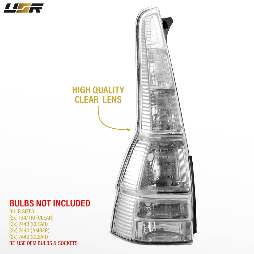 2007 2008 2009 2010 2011 Honda  CRV 4D SUV All Clear Lens Tail Lights

#light-source_no-bulbs