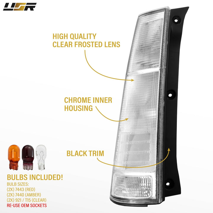 1997 - 2001 Honda CRV CR-V JDM Style All Clear Lens Tail Lights

#light-source_halogen