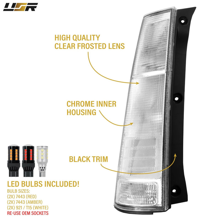 1997 - 2001 Honda CRV CR-V JDM Style All Clear Lens Tail Lights

#light-source_led