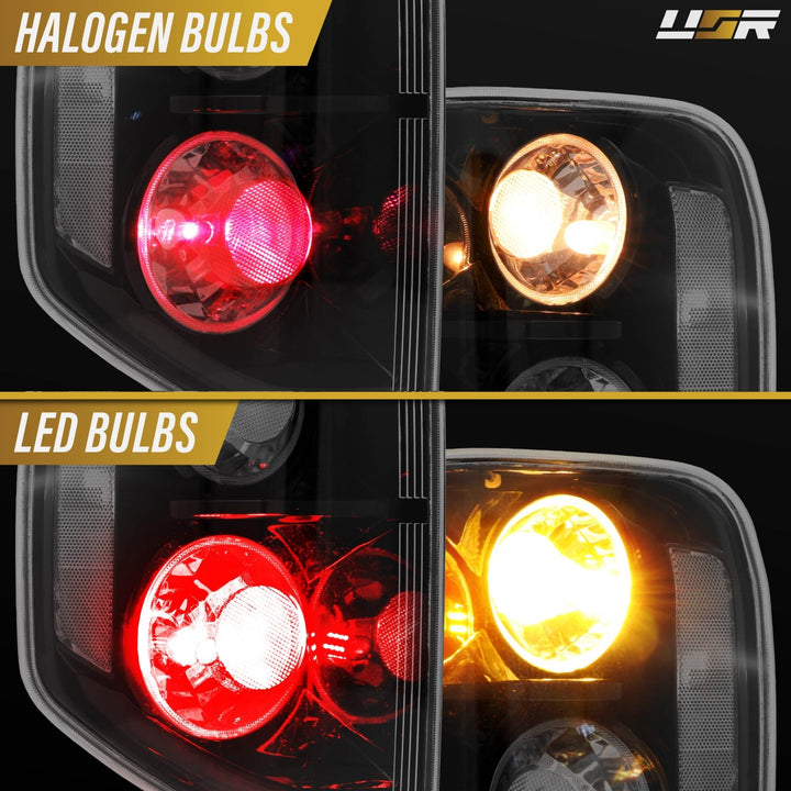 2003 2004 2005 2006 2007 2008 Honda Pilot Black Housing All Clear Lens Tail Lights

#light-source_led