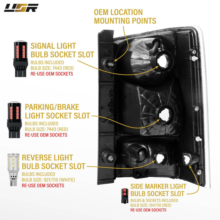 2009 - 2015 Honda Pilot All Clear Lens Tail Lights

#light-source_led