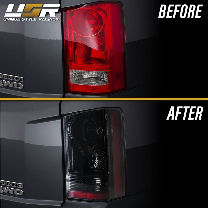 2009 - 2015 Honda Pilot Light Smoke Lens Black Chrome Housing Tail Light