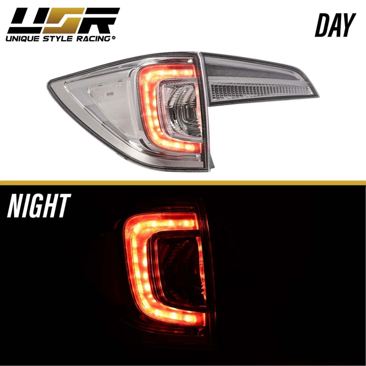 2016 - 2018 Honda Pilot 3rd GEN SUV All Clear Lens LED 4 Piece Tail Lights