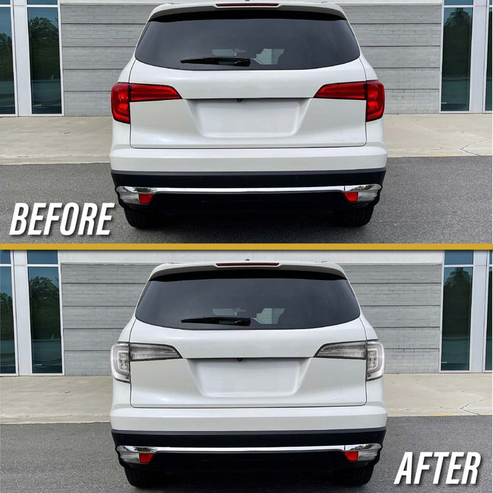 2016 - 2018 Honda Pilot 3rd GEN SUV All Clear Lens LED 4 Piece Tail Lights