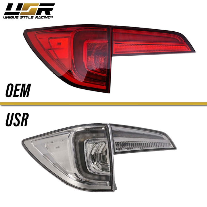 2016 - 2018 Honda Pilot 3rd GEN SUV All Clear Lens LED 4 Piece Tail Lights