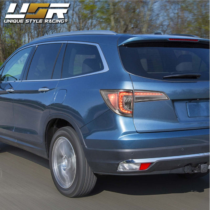 2016 - 2018 Honda Pilot 3rd GEN SUV All Clear Lens LED 4 Piece Tail Lights