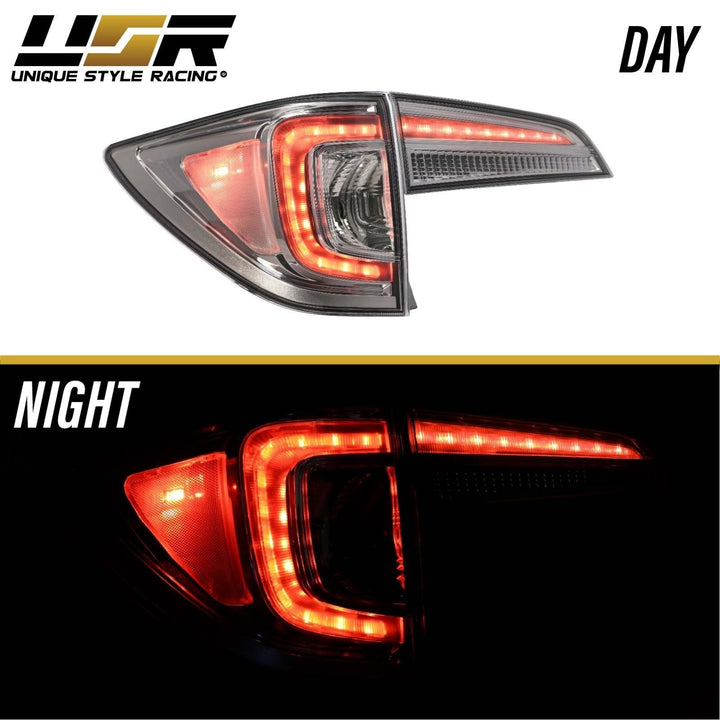 2016 - 2018 Honda Pilot 3rd GEN SUV All Clear Lens LED 4 Piece Tail Lights