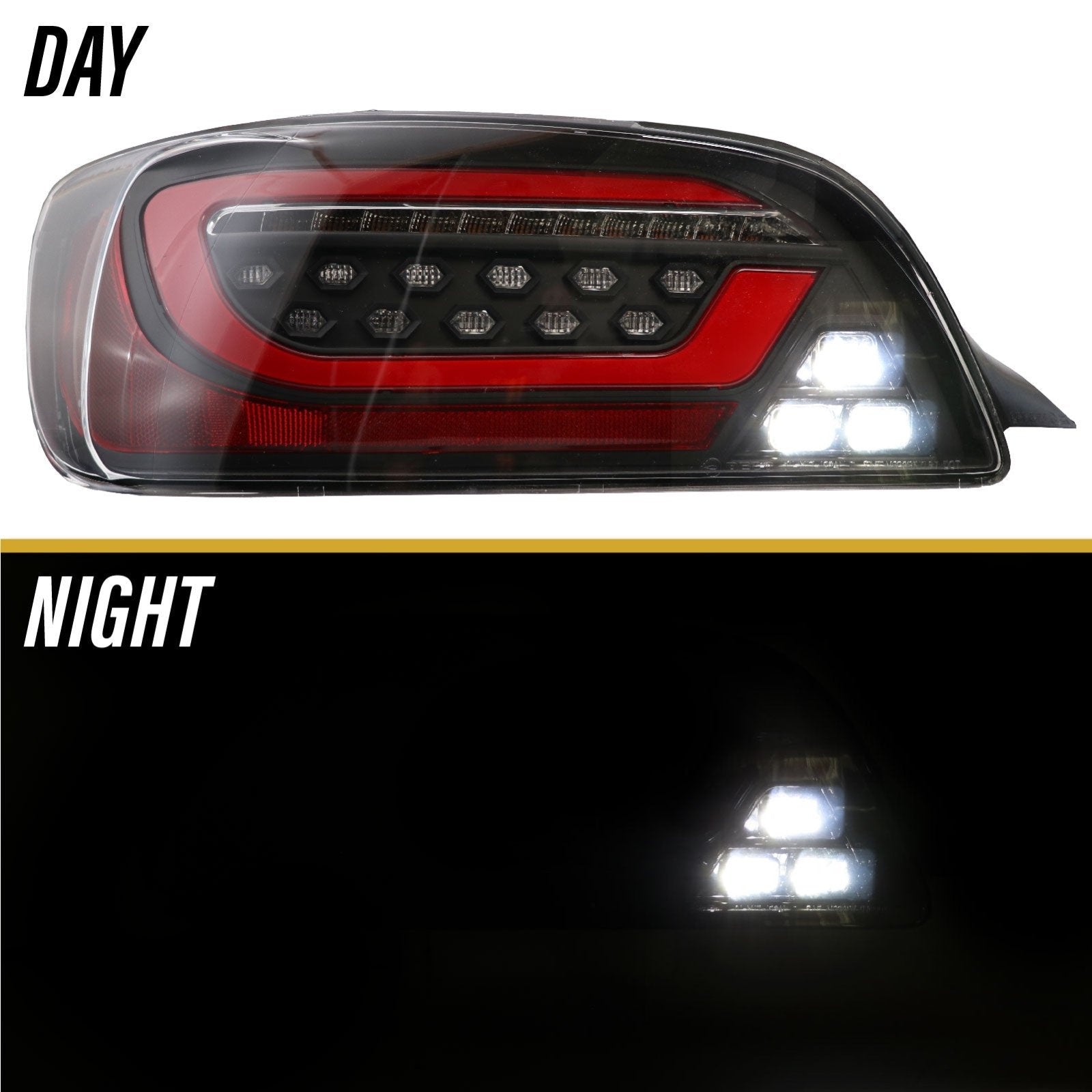 2000-2009 Honda S2000 Black / Clear Lens or Black Chrome / Smoke