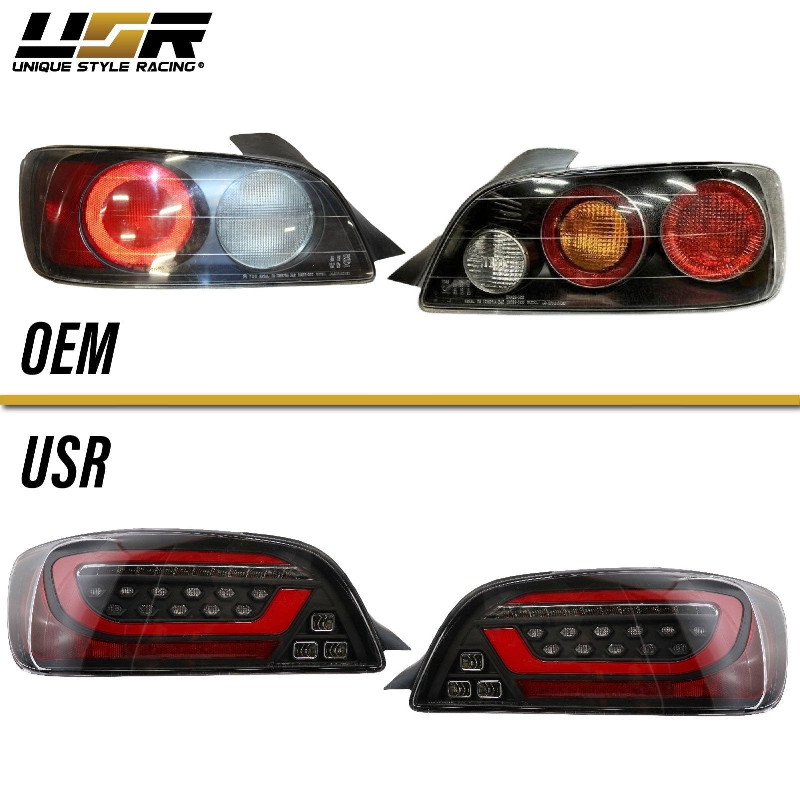 2000-2009 Honda S2000 Black / Clear Lens or Black Chrome / Smoke