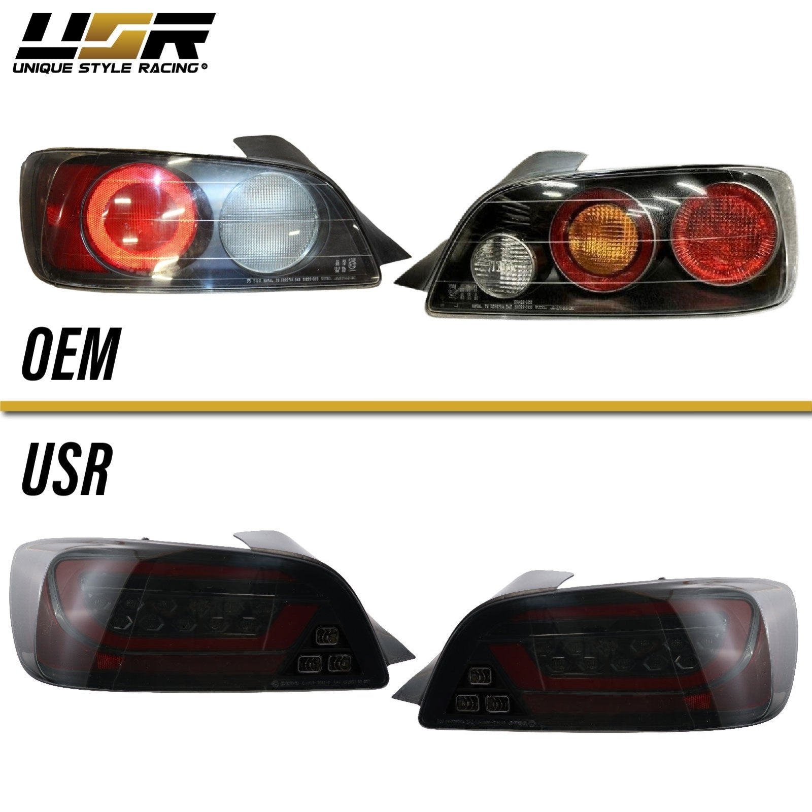 2000-2009 Honda S2000 Black / Clear Lens or Black Chrome / Smoke