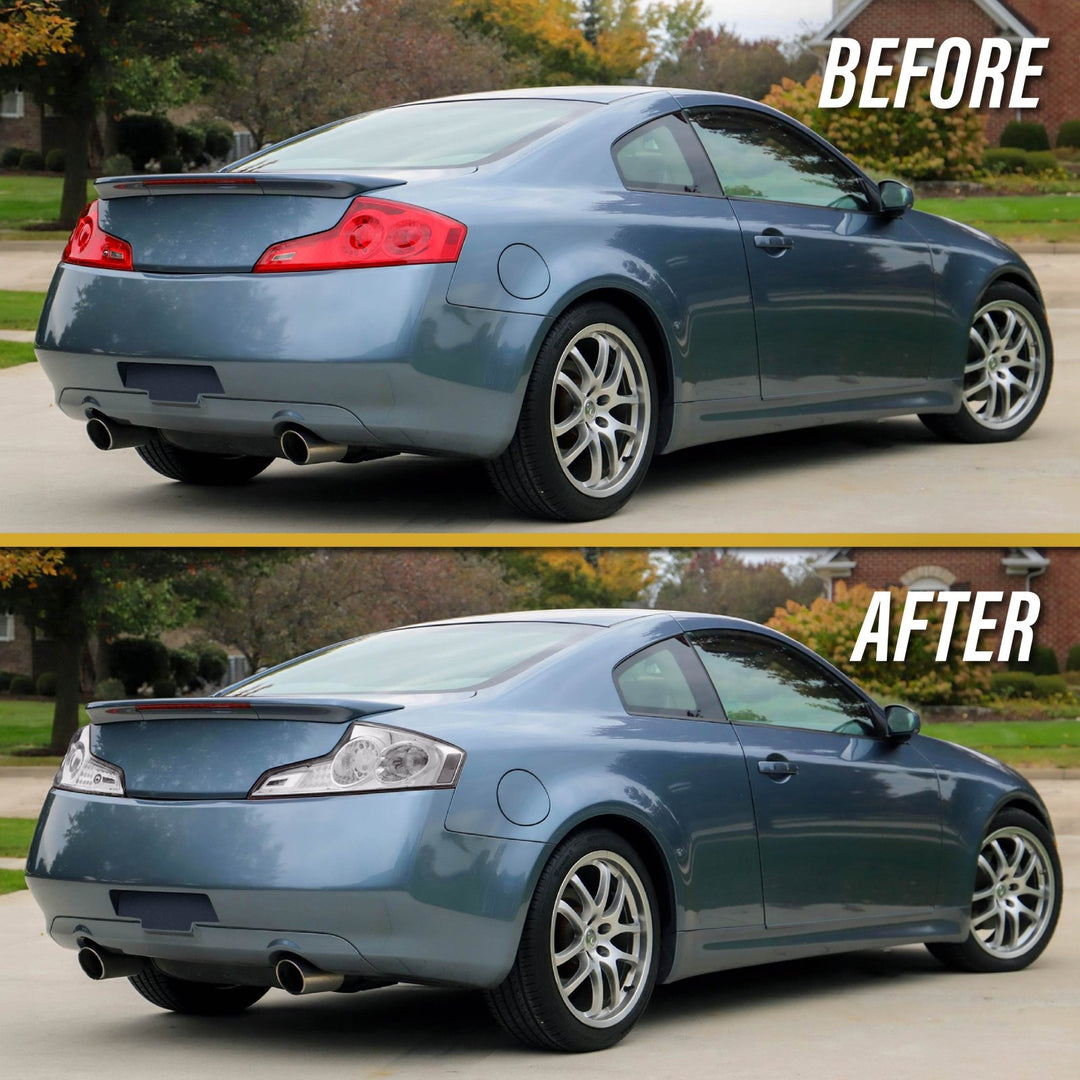 2006 - 2007 Infiniti G35 2 Door Coupe All Clear Lens LED Tail Lights

#light-source_led