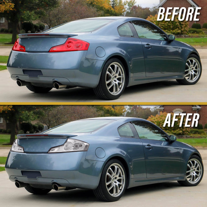2006 - 2007 Infiniti G35 2 Door Coupe All Clear Lens LED Tail Lights

#light-source_led