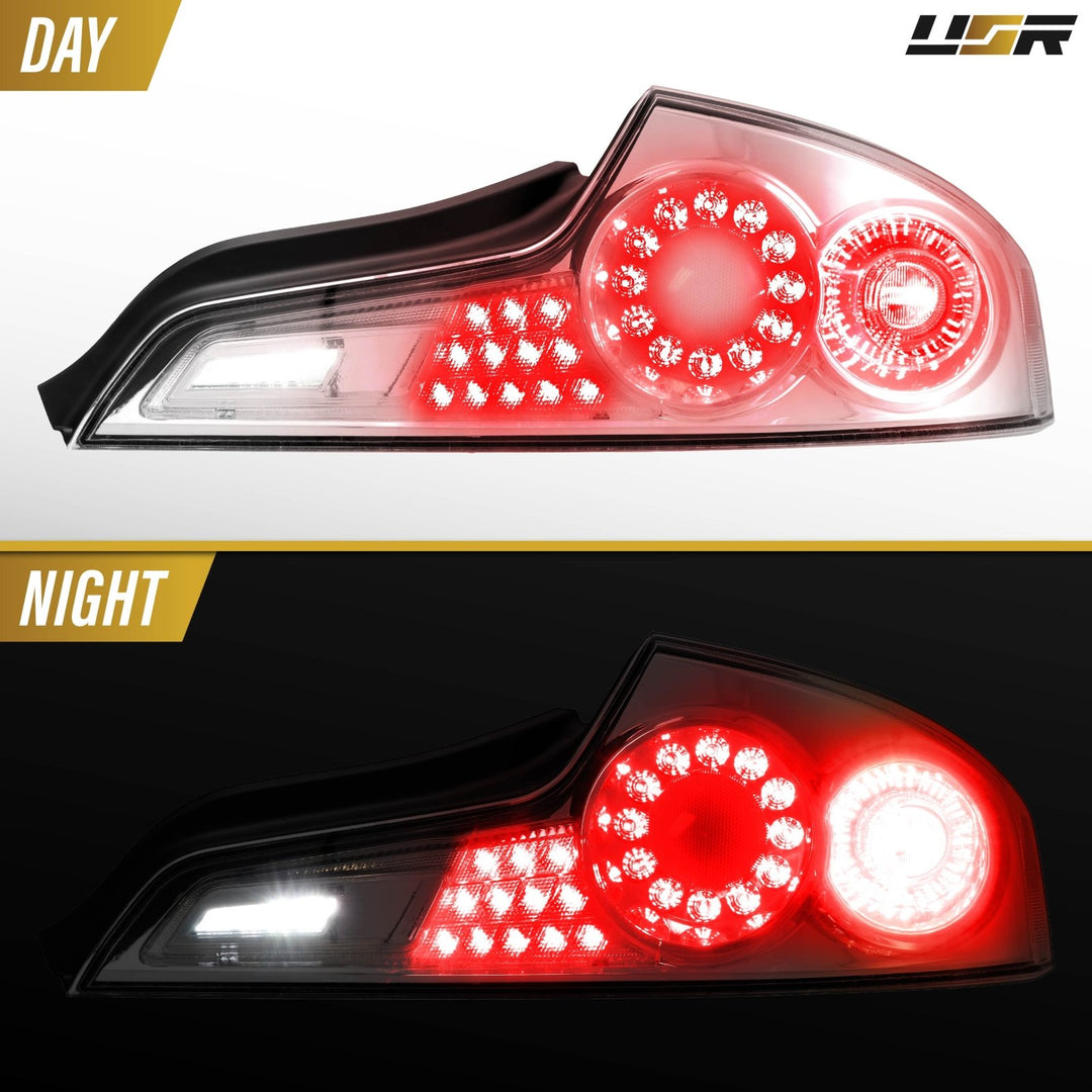 2006 - 2007 Infiniti G35 2 Door Coupe All Clear Lens LED Tail Lights

#light-source_led
