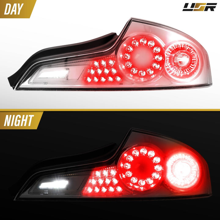 2006 - 2007 Infiniti G35 2 Door Coupe All Clear Lens LED Tail Lights

#light-source_led