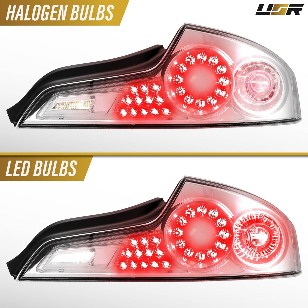 2006 - 2007 Infiniti G35 2 Door Coupe All Clear Lens LED Tail Lights

#light-source_led