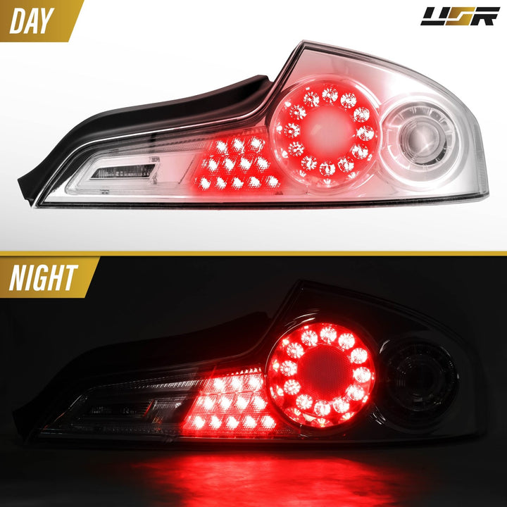2006 - 2007 Infiniti G35 2 Door Coupe All Clear Lens LED Tail Lights

#light-source_led