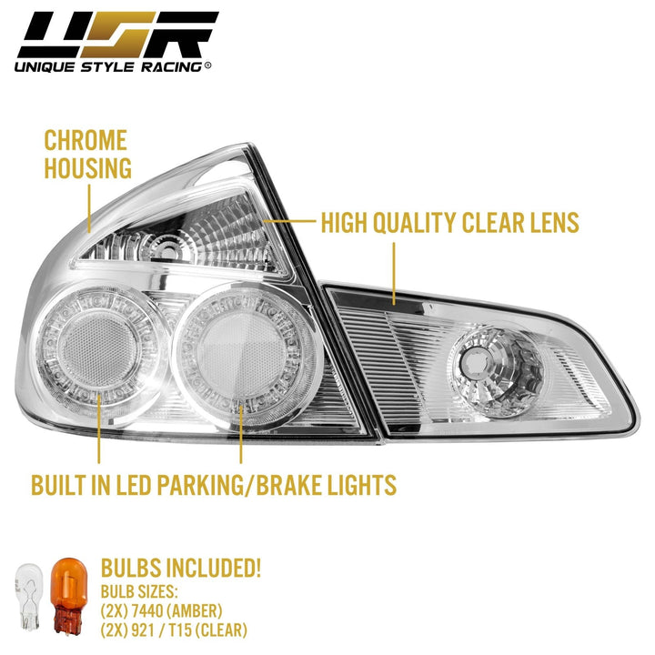 2003 - 2006 Infiniti G35 4 Door Sedan All Clear Lens 4 Piece Tail Lights