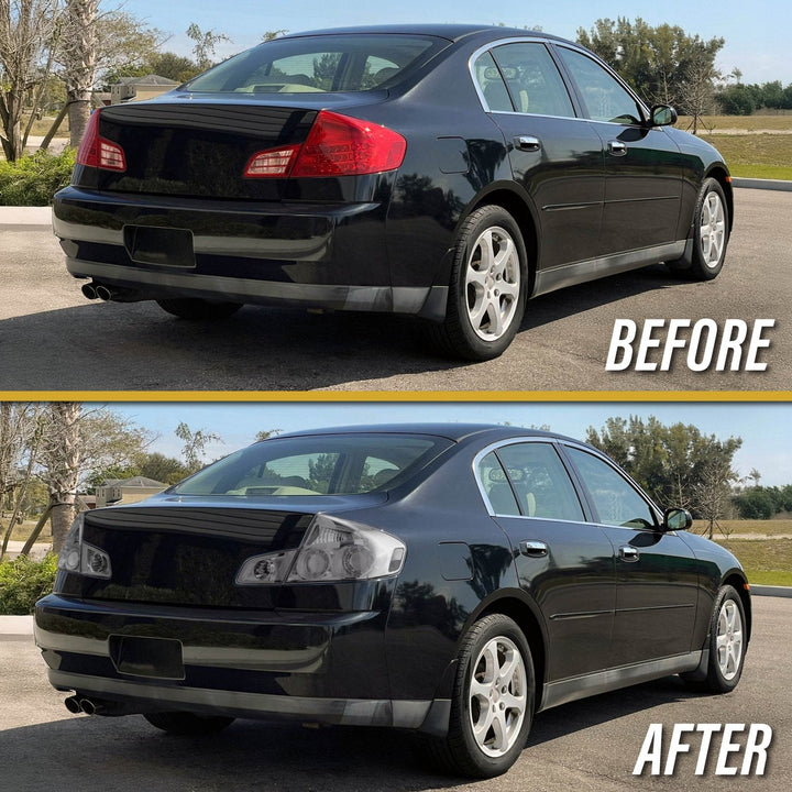 2003 - 2006 Infiniti G35 4 Door Sedan All Clear Lens 4 Piece Tail Lights