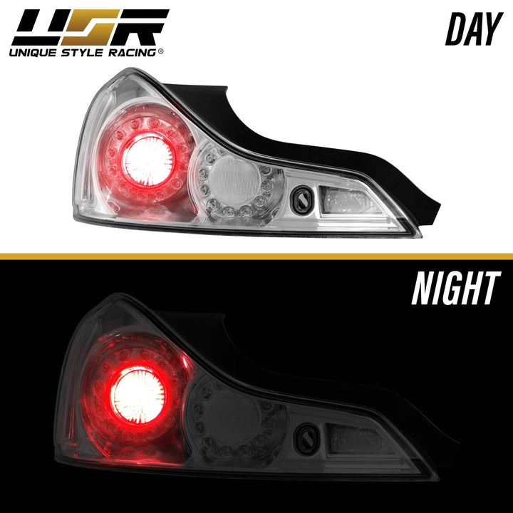 2008 - 2013 Infiniti G37 & 2014 - 2015 Infiniti Q60 2 Door Coupe All Clear Lens Tail Lights
