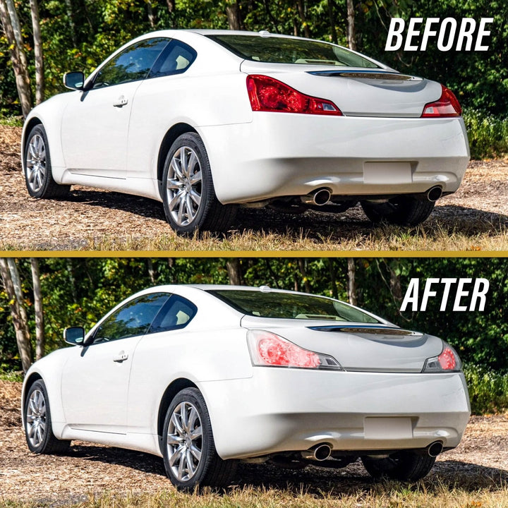 2008 - 2013 Infiniti G37 & 2014 - 2015 Infiniti Q60 2 Door Coupe All Clear Lens Tail Lights