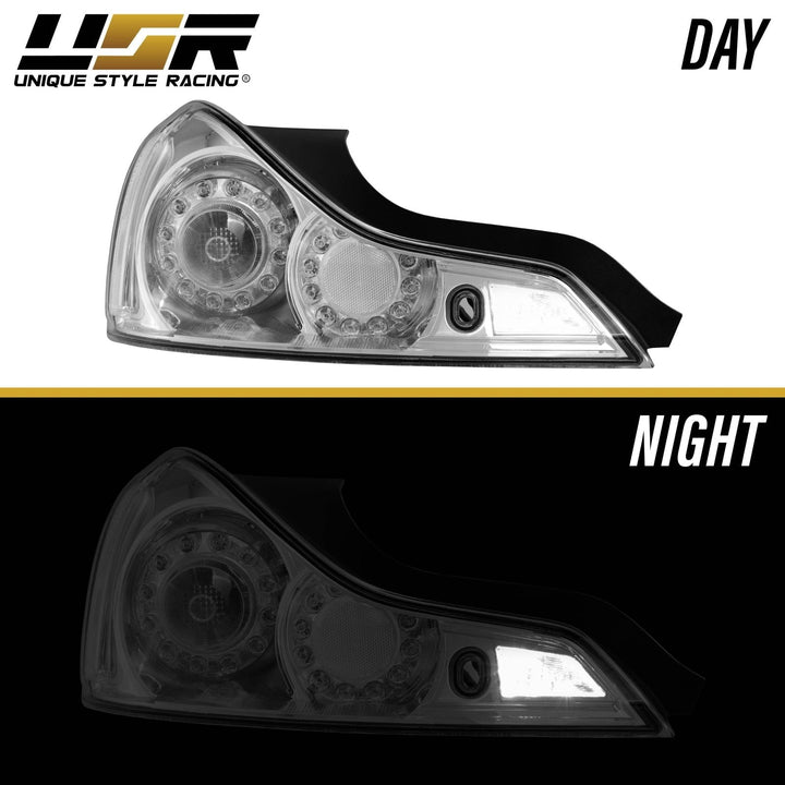 2008 - 2013 Infiniti G37 & 2014 - 2015 Infiniti Q60 2 Door Coupe All Clear Lens Tail Lights