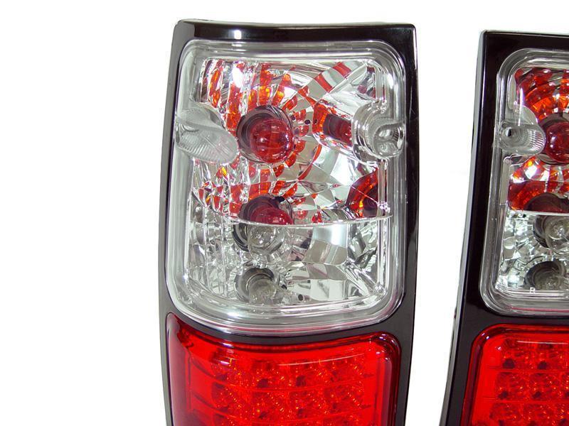 1988 - 1995 Isuzu Pickup / 1991 - 1997 Rodeo / 1994 - 1997 Honda Passport JDM LED Red / Clear Lens Tail Lights