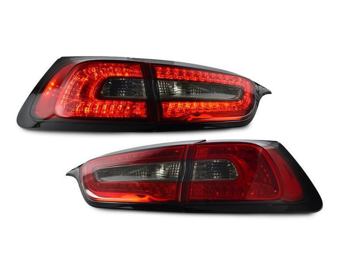 2014 - 2017 Jeep Cherokee KL Red/Smoke Lens Rear 4 Pieces Inner + Outer LED Tail Lights