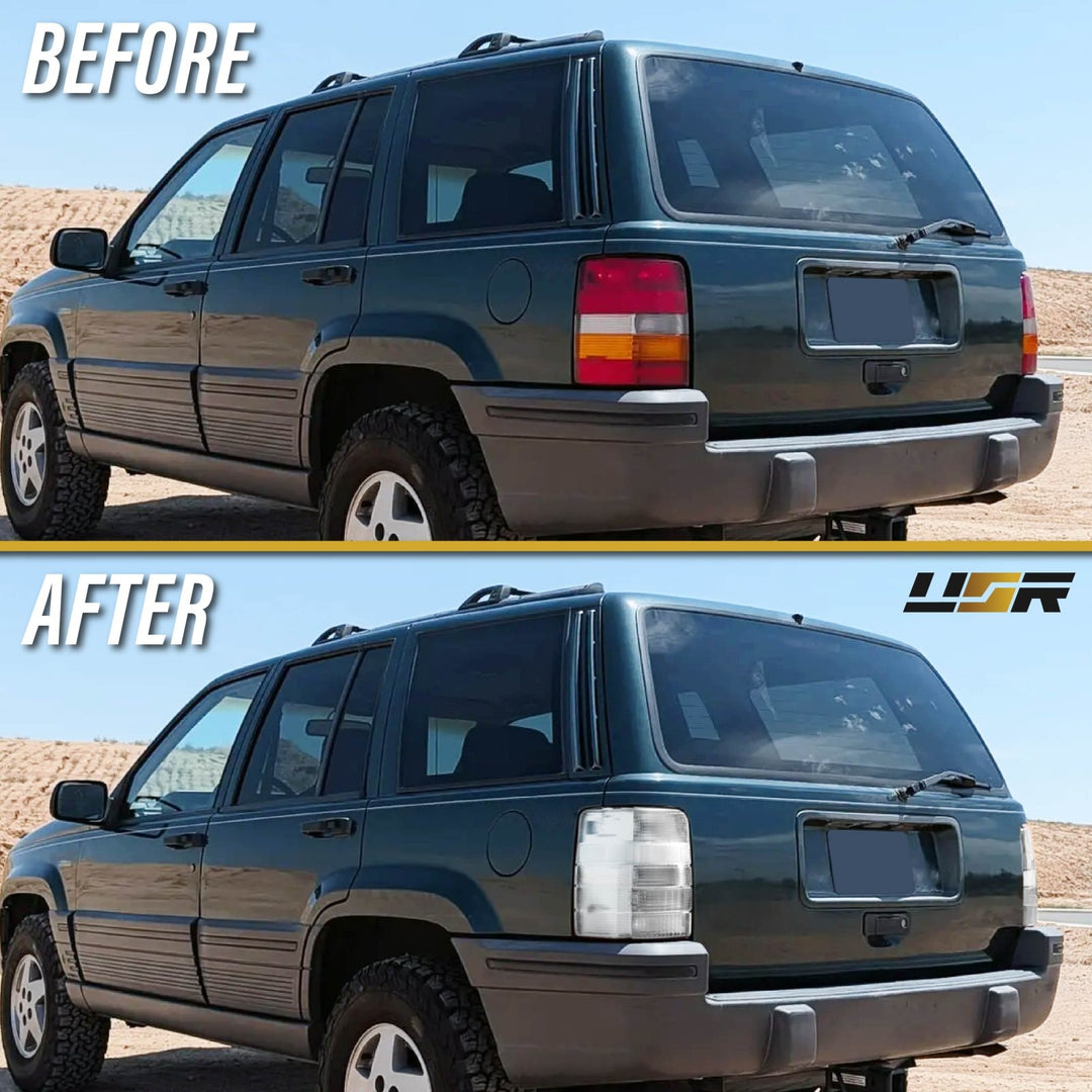 1993-1998 Jeep Grand Cherokee All Clear Lens Tail Lights