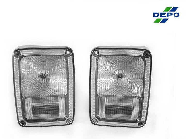 2007 - 2017 Jeep Wrangler JK Clear or Smoke Lens Tail Lights