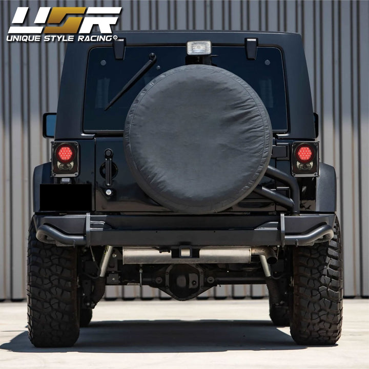2007 - 2017 Jeep Wrangler JK Clear or Smoke Lens Red LED Tail Lights