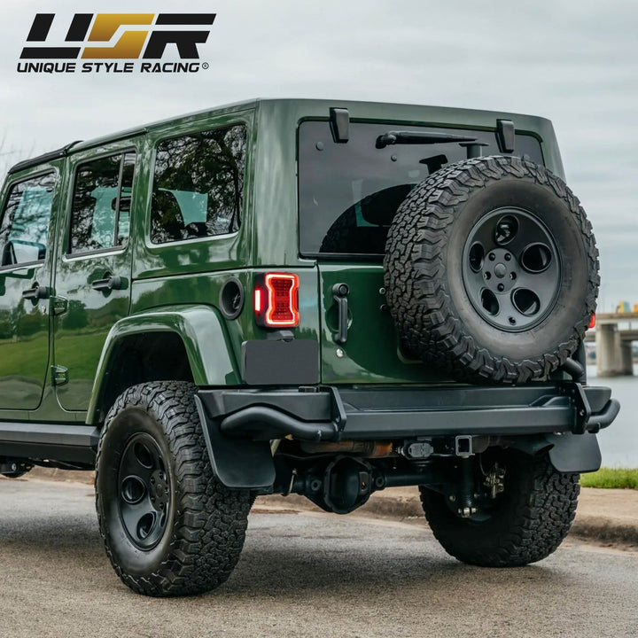 2007 - 2018 Jeep Wrangler 2D & 4D Sport Utility Vehicle Smoke or Clear Lens Full LED Tail Lights
