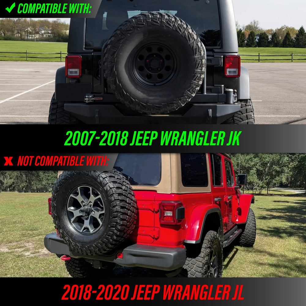 2007 - 2018 Jeep Wrangler 2D & 4D Sport Utility Vehicle Smoke or Clear Lens Full LED Tail Lights