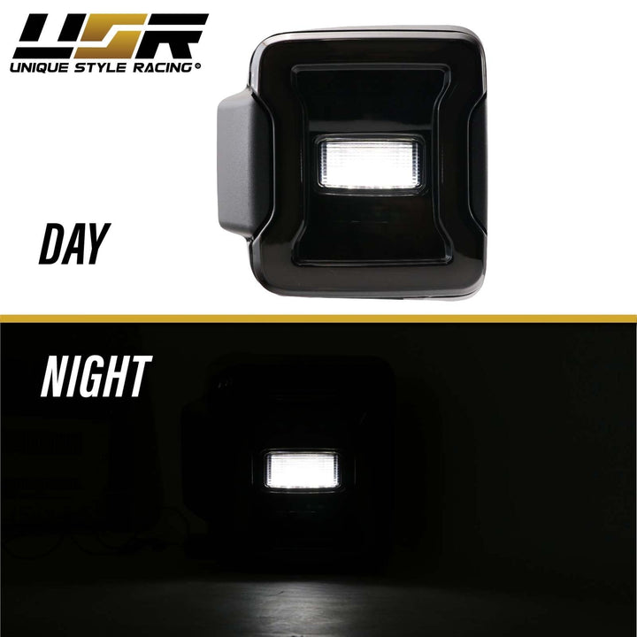 2018 - 2024 Jeep Wrangler JL Smoke Lens LED Tail Light Upgrade for Stock Halogen Models