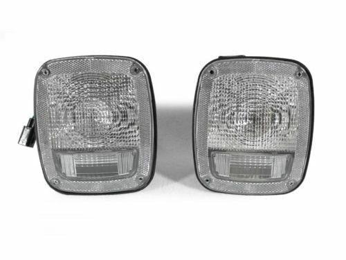 1987 - 1995 Jeep Wrangler YJ & 1997 - 2006 TJ Clear or Smoke Lens Tail Lights