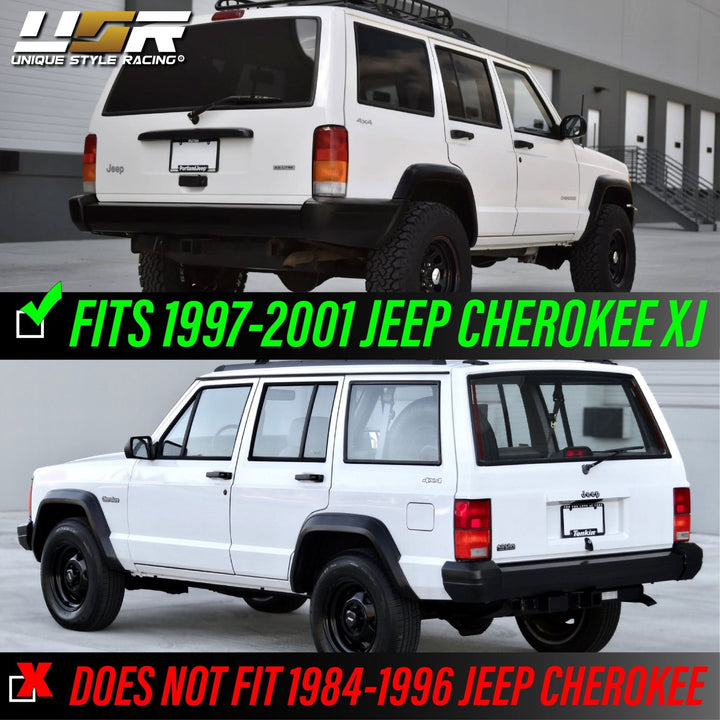 1997 - 2001 Jeep Cherokee XJ Red/Smoke Lens Tail Lights