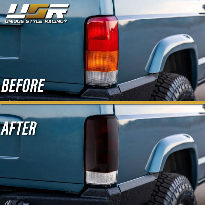 1997 - 2001 Jeep Cherokee XJ Red/Smoke Lens Tail Lights