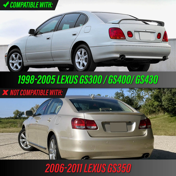1998-2005 Lexus GS300 / 400 / 430 All Clear Lens 4PC Tail Lights
#light-source_incandescent