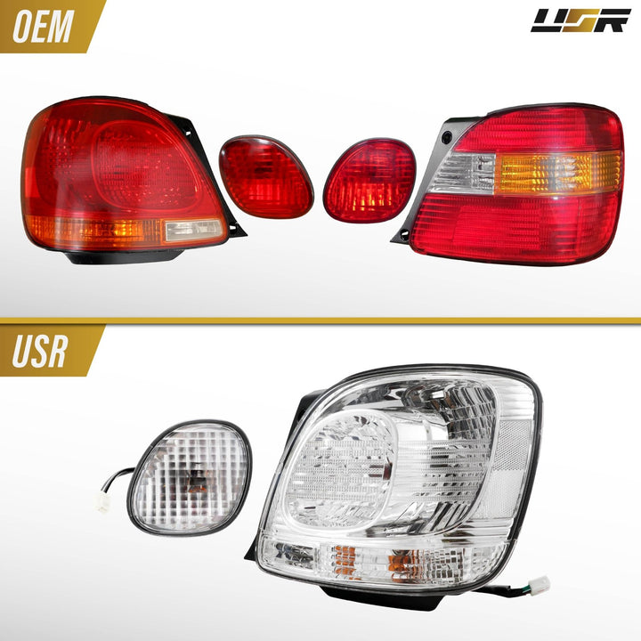 1998-2005 Lexus GS300 / 400 / 430 All Clear Lens 4PC Tail Lights
#light-source_incandescent